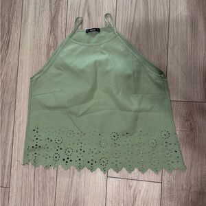 SHEIN Olive Eyelet Camisole